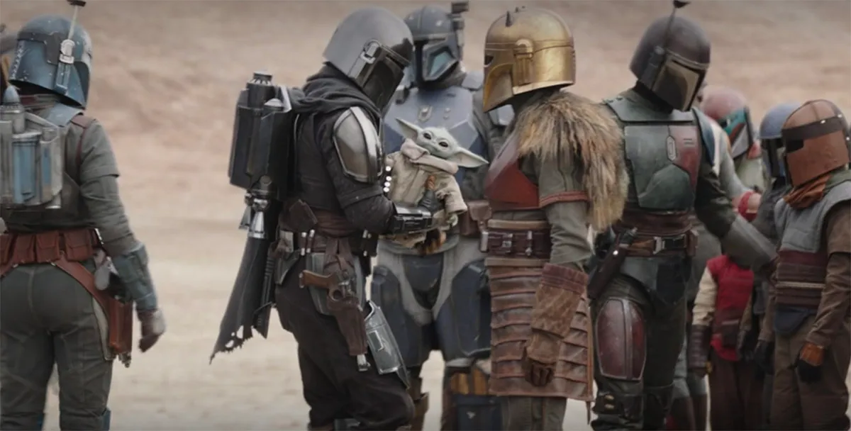 Grogu back with Din in the Mandalorian