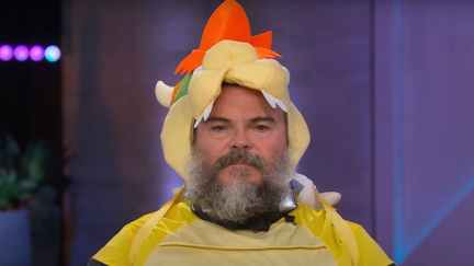 Jack Black in a skin-tight Bowser costume on the Kelly Clarkson Show