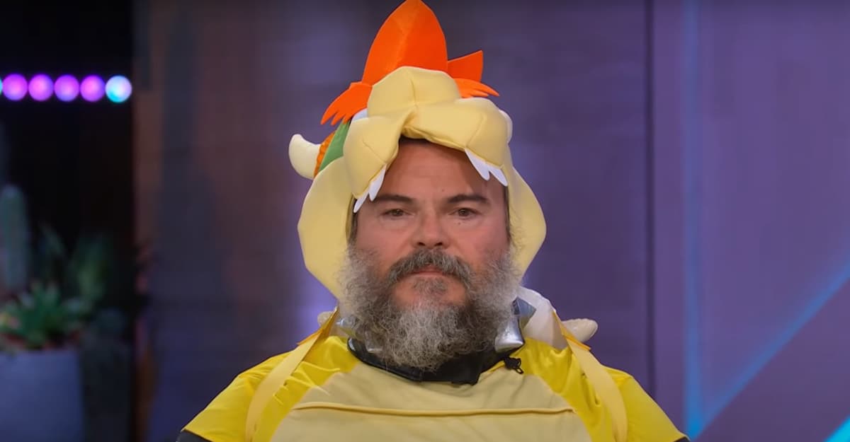 Jack Black in a skin-tight Bowser costume on the Kelly Clarkson Show