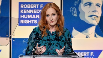 J.K. Rowling speaks onstage at the 2019 RFK Ripple of Hope Awards at New York Hilton Midtown on December 12, 2019 in New York City.