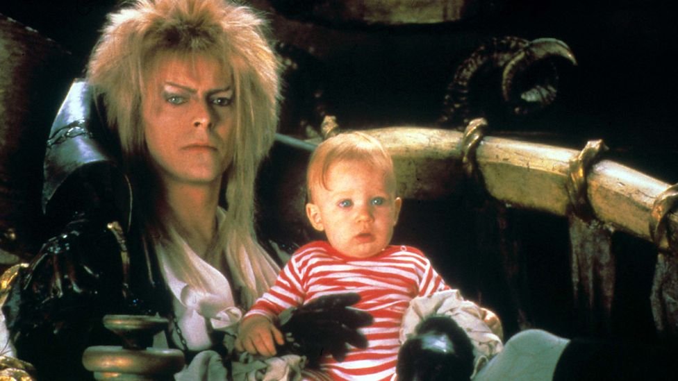 Jareth the Goblin King and baby Toby in 'Labyrinth'