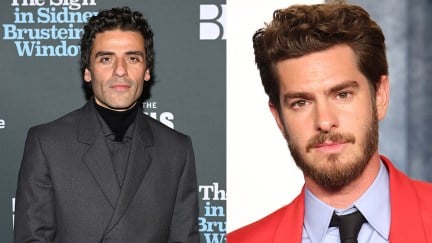 Andrew Garfield and Oscar Isaac in a mashed up picture