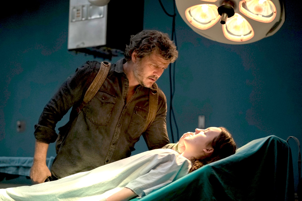 Joel looking at Ellie in the hospital in 'The Last of Us'