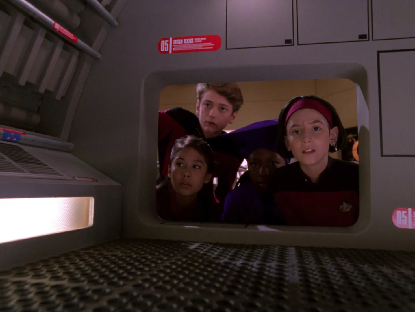 Young Ro Laren and friends in 'Star Trek: The Next Generation'