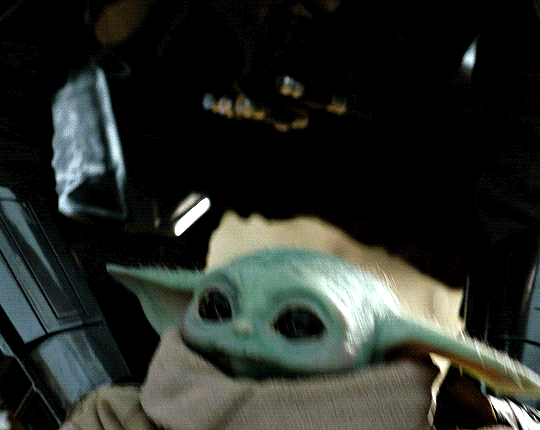 Grogu getting put down on the ground in the Mandalorian