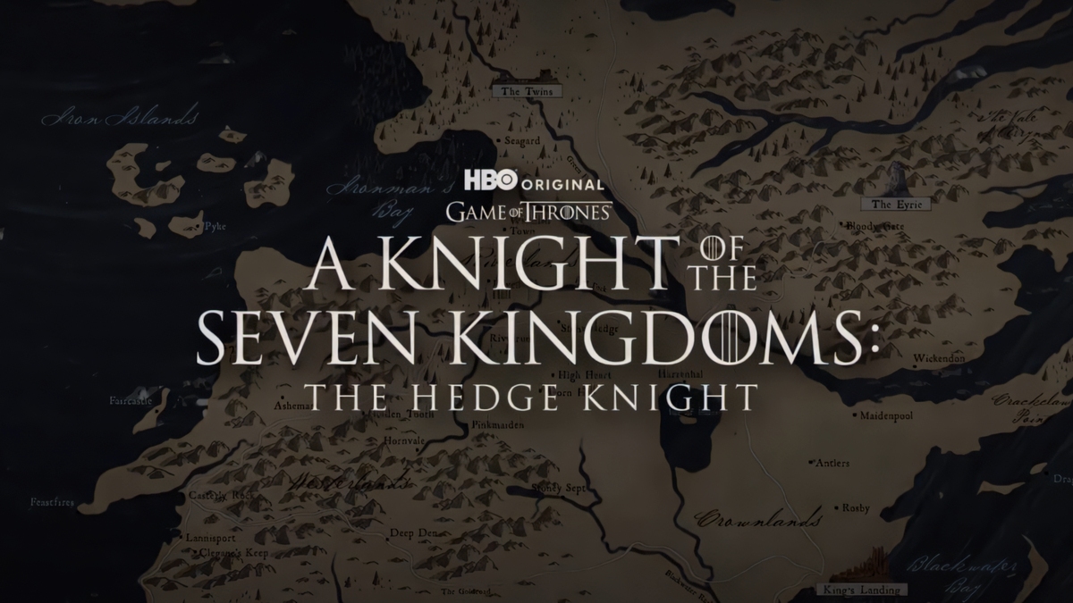 The title card of the newly-announced Game of Thrones prequel show, A Knight of the Seven Kingdoms: The Hedge Knight