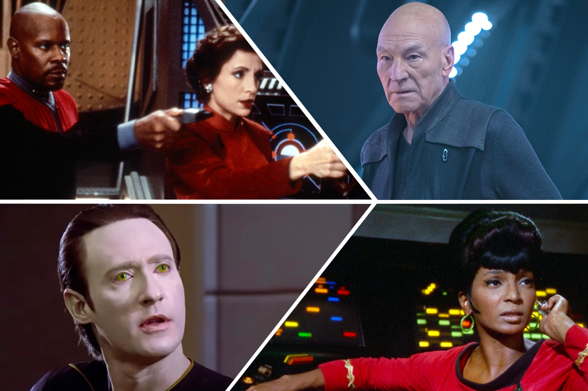 Clockwise from top left: 'Star Trek: Deep Space Nine,' 'Star Trek: Picard,' 'Star Trek: The Next Generation,' and 'Star Trek: The Original Series'