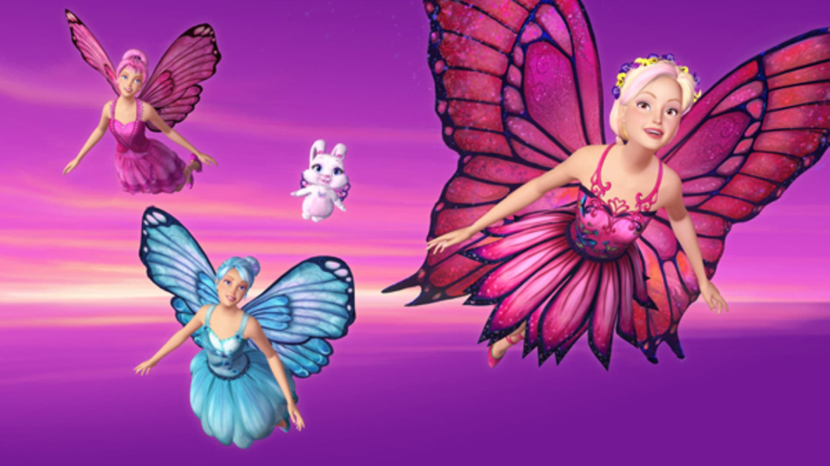 Barbie and her friends as butterfly-fairies in 'Barbie: Mariposa'