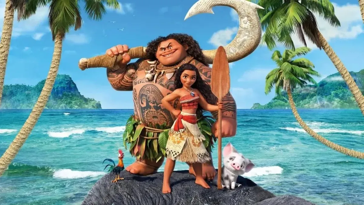 Moana and Maui in the Disney animated film 'Moana'