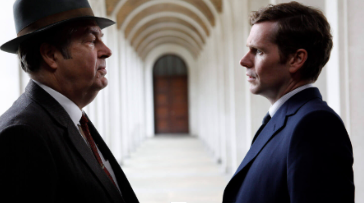 The two leads in the show 'Endeavour'