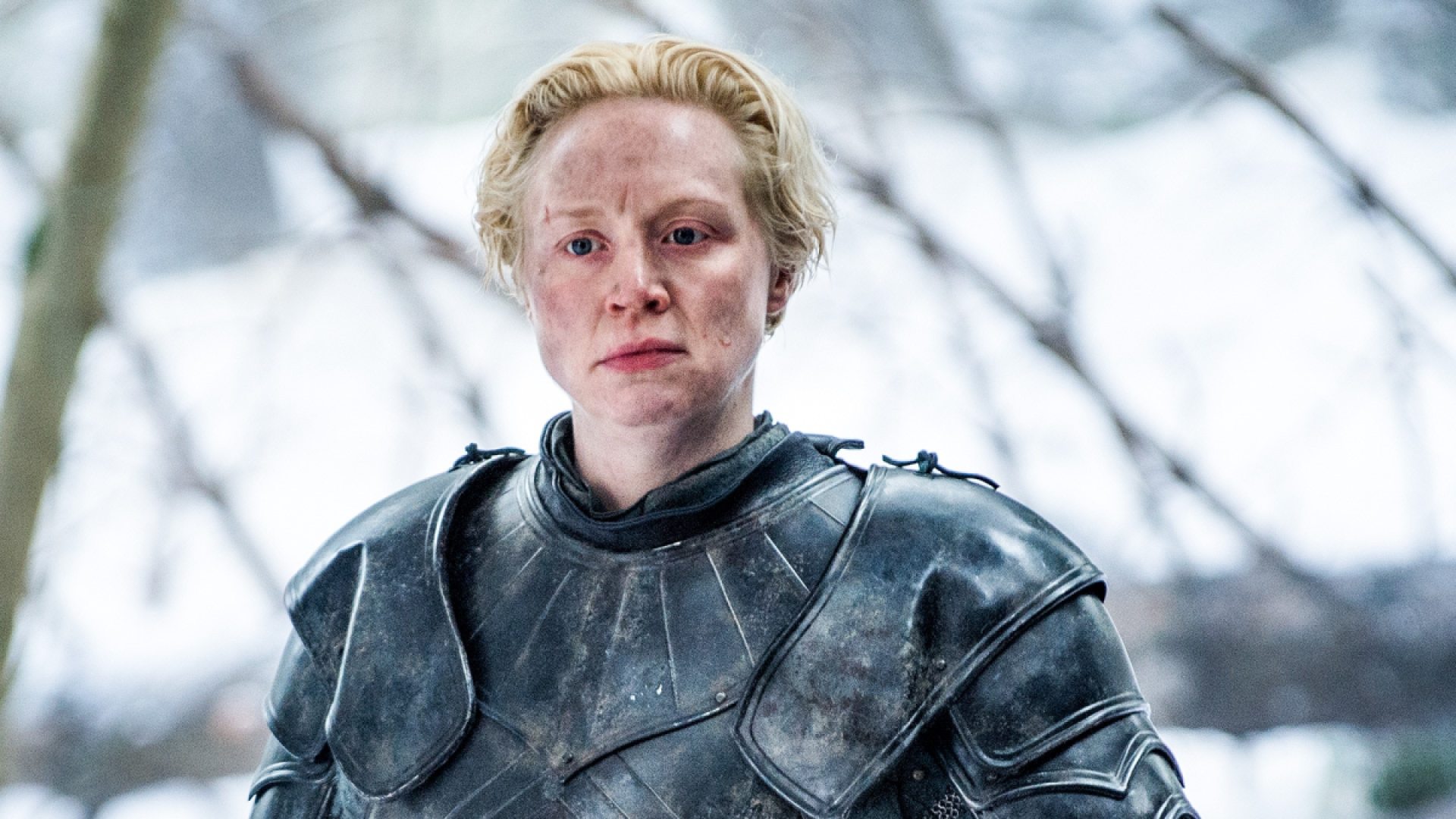 The love of my life Brienne of Tarth as she appeared played by the other love of my life Gwendoline Christie in Game of Thrones
