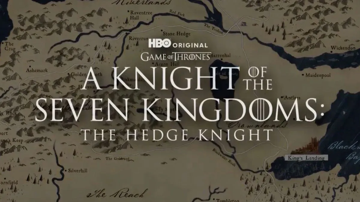 The title card for the latest Game of Thrones in the works at HBO, A Knight of the Seven Kingdoms: The Hedge Knight