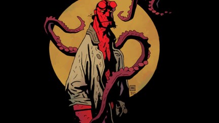 Hellboy from the comic book by Mike Mignola