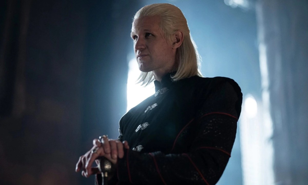 Daemon Targaryen, played by Matt Smith, displaying his usual unhinged behaviours in House of the Dragon