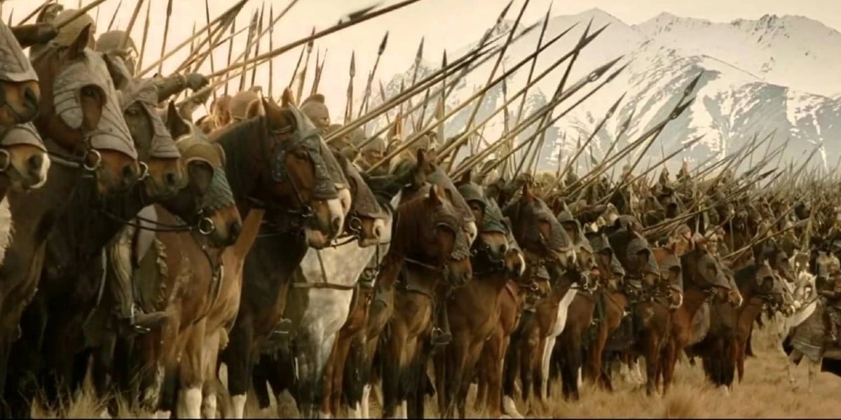 The Ride of the Rohirrim in Lord of the Rings Return of the King 