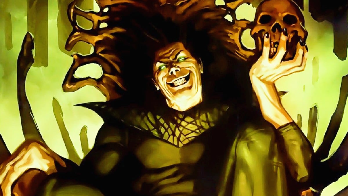 Nightmare holding a skull in Marvel Comics