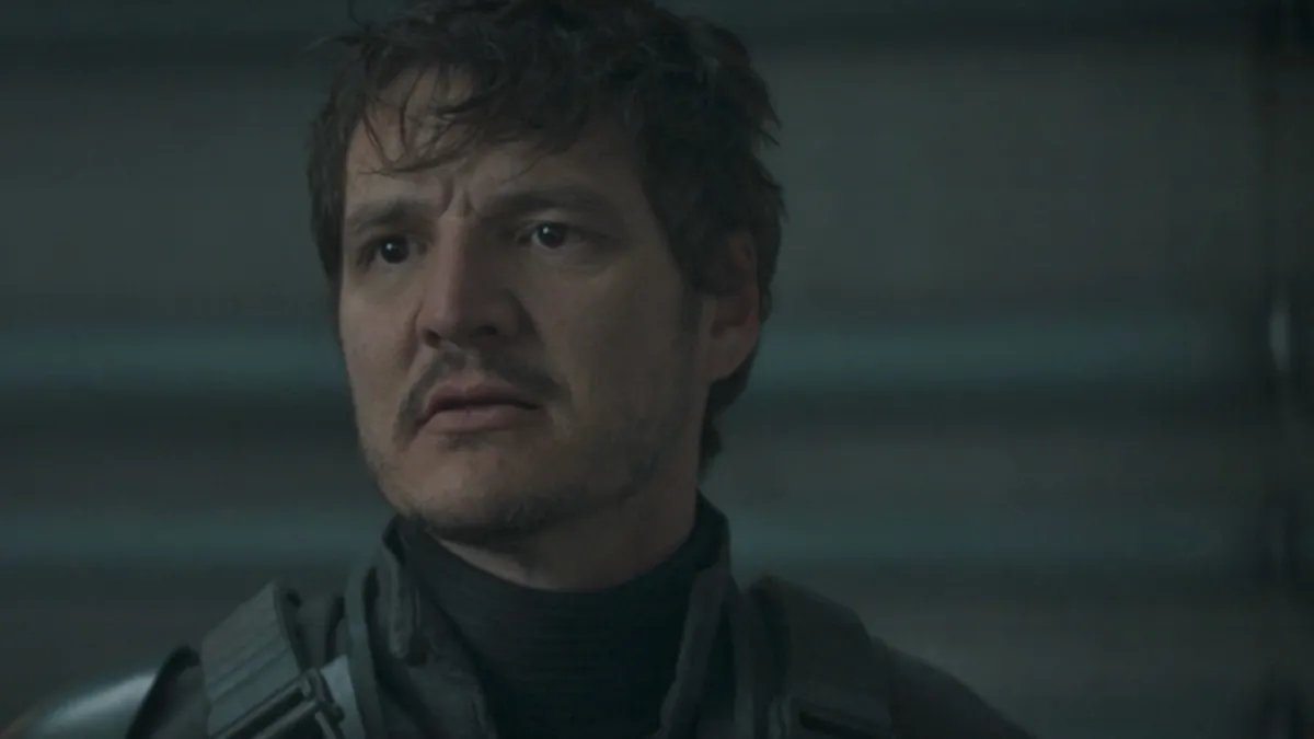 Din Djarin (Pedro Pascal) without his helmet in 'The Mandalorian'