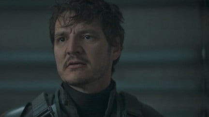 Din Djarin (Pedro Pascal) without his helmet in 'The Mandalorian'