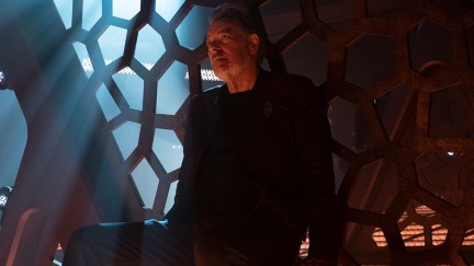 Riker standing in Picard