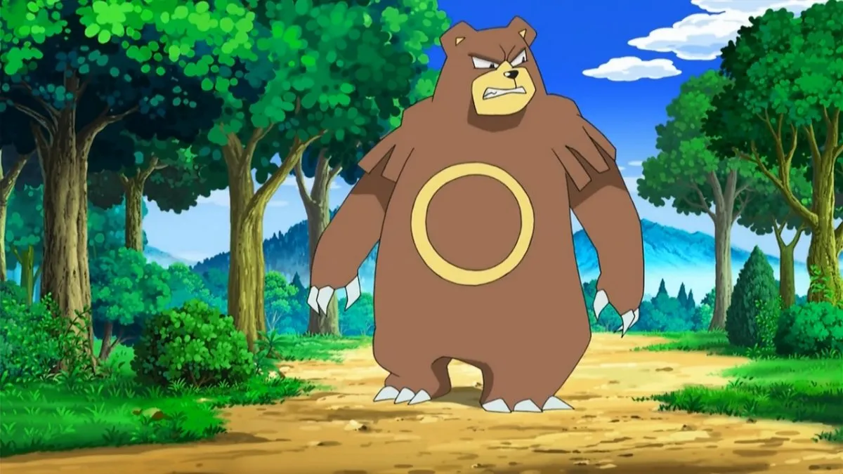 Ursaring on a forest path, growling (The Pokemon Company)
