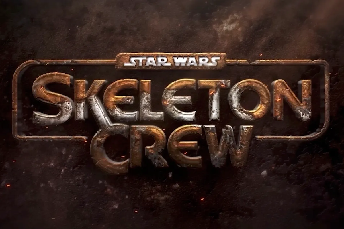 The text Skeleton Crew appears in rusty effect letters over a textured brown background.