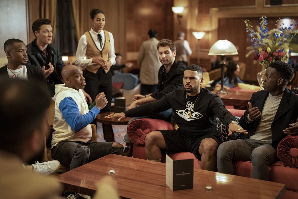 The Richmond team deciding what to do on their night out in Amsterdam in the latest episode of Ted Lasso