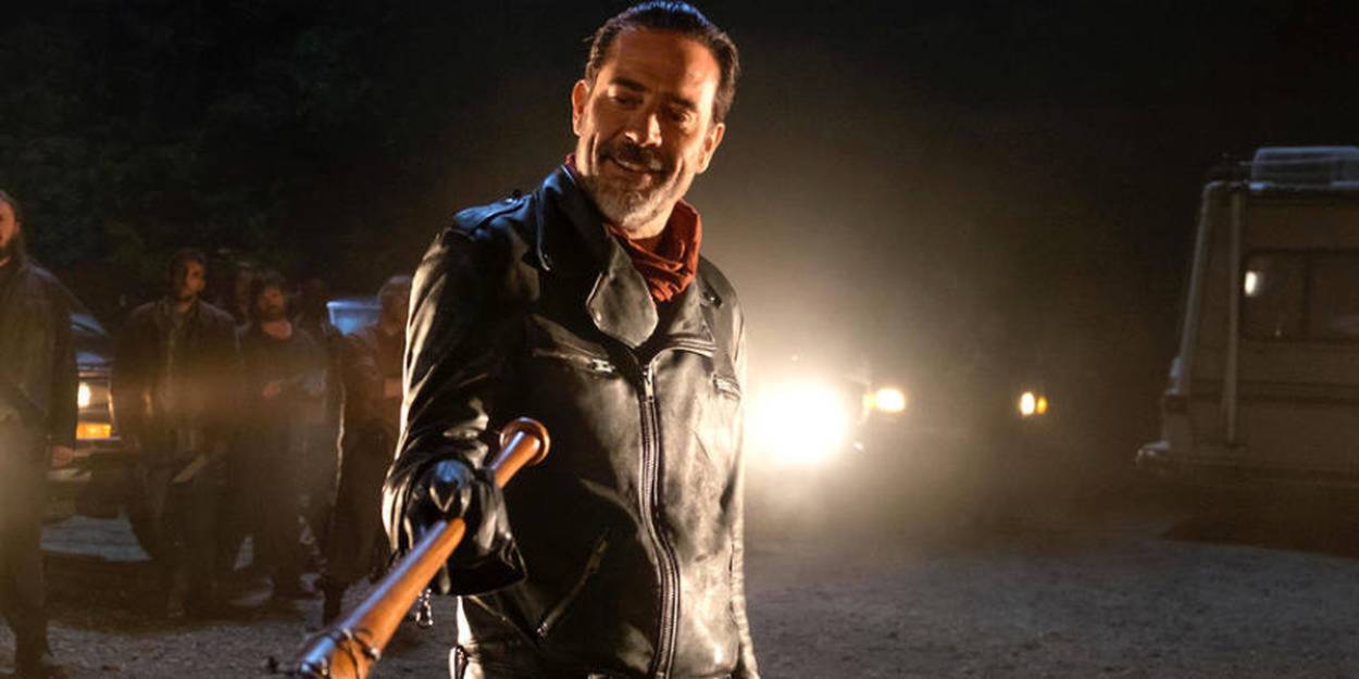 Negan holds his barbed wire bat