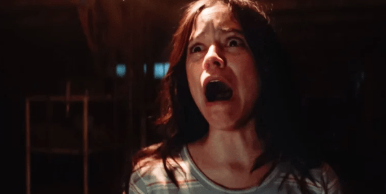 Jenna Ortega screams in the movie 'X'