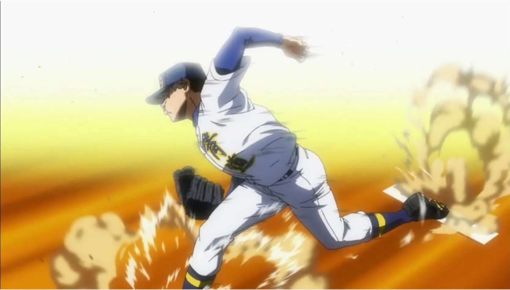 A player from ace of diamond running