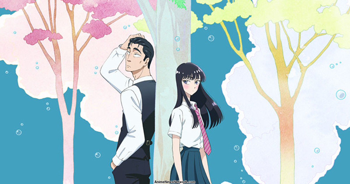 Tachibana and Kondo stand under a tree in artwork for "After The Rain" 