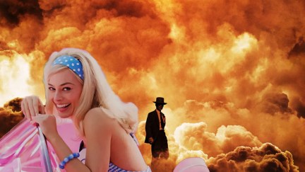 barbie photoshopped into the oppenheimer poster