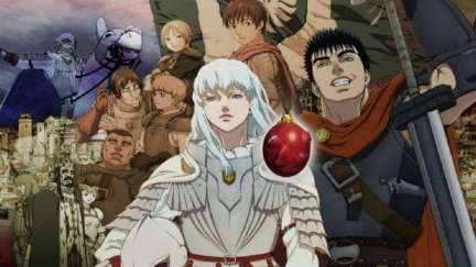 Guts, Griffith, and the cast of Berserk