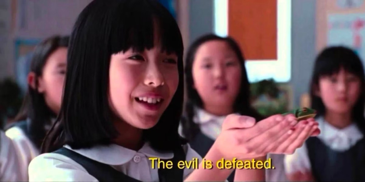 Evil is defeated from cabin in the woods