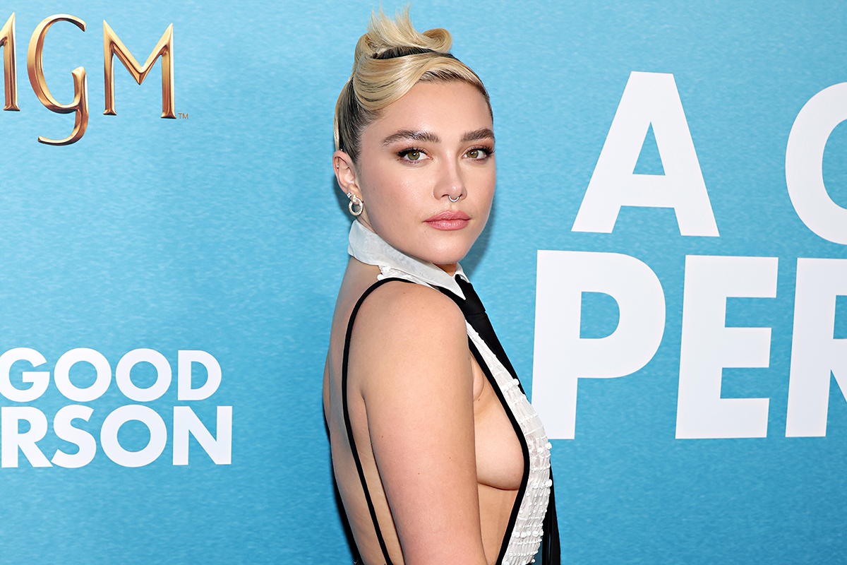Florence Pugh at the premiere of a good person