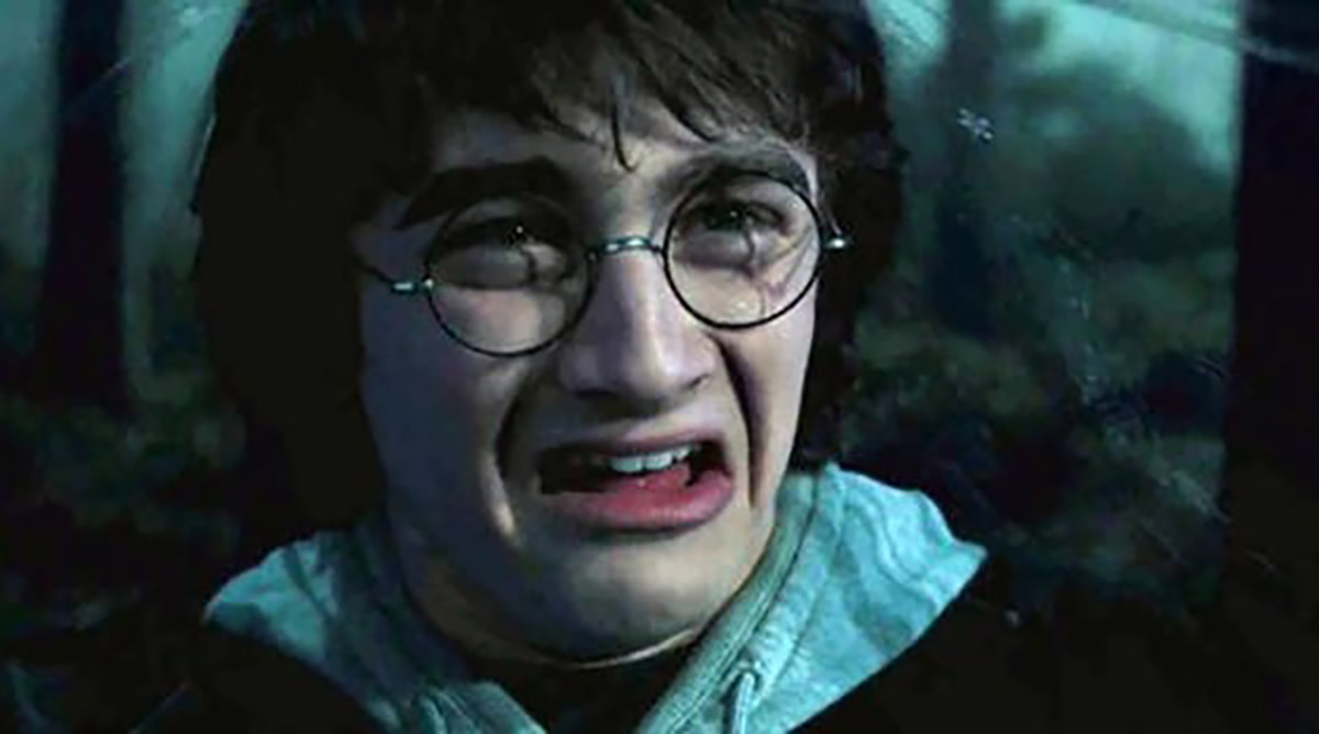 Daniel Radcliffe gross face in Harry Potter