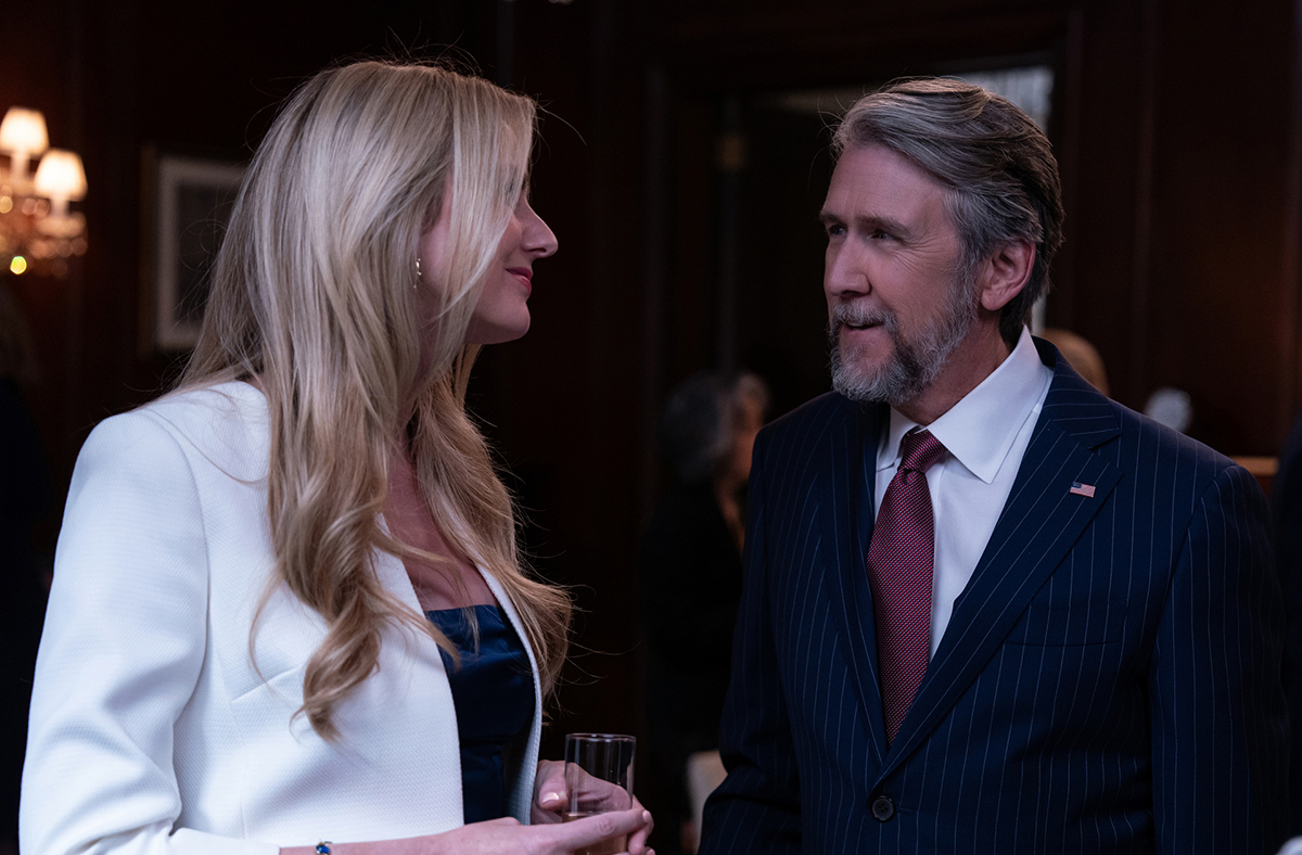 Justine Lupe and Alan Ruck in Succession