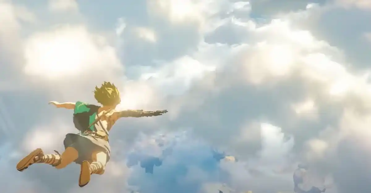 more of link's underwear while skydiving in the legend of zelda: tears of the kingdom