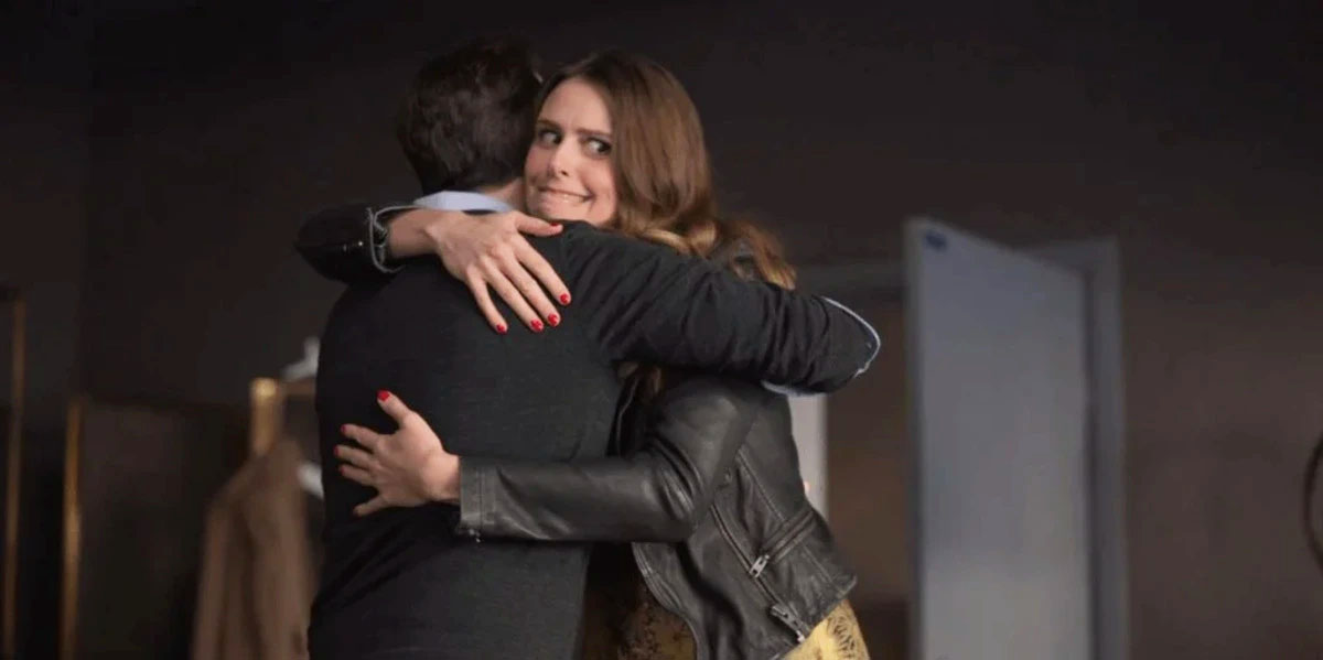 Sassy hugging ted on ted lasso