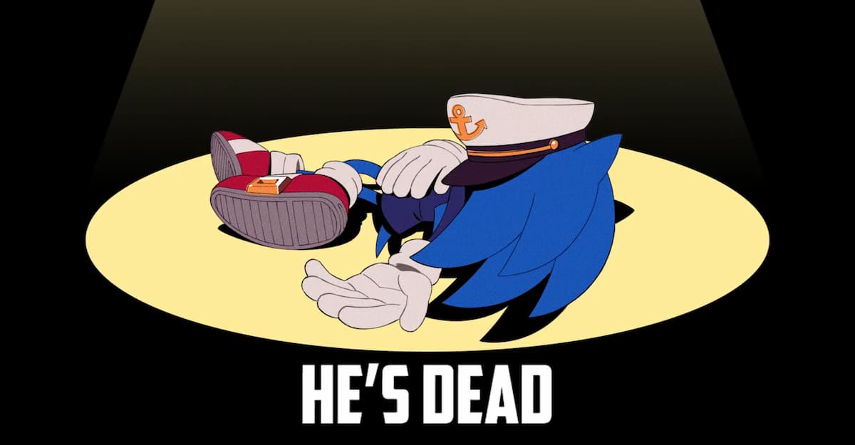 Screenshot from the trailer of SEGA's The Murder of Sonic the Hedgehog