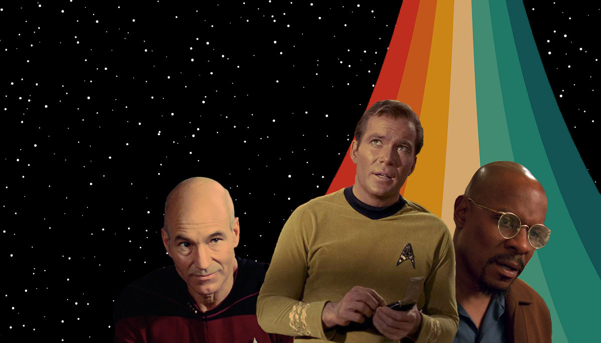 Best 'Star Trek' episodes, featuring Captain Picard (Patrick Stewart), Captain Kirk (William Shatner), and Captain Sisko (Avery Brooks)
