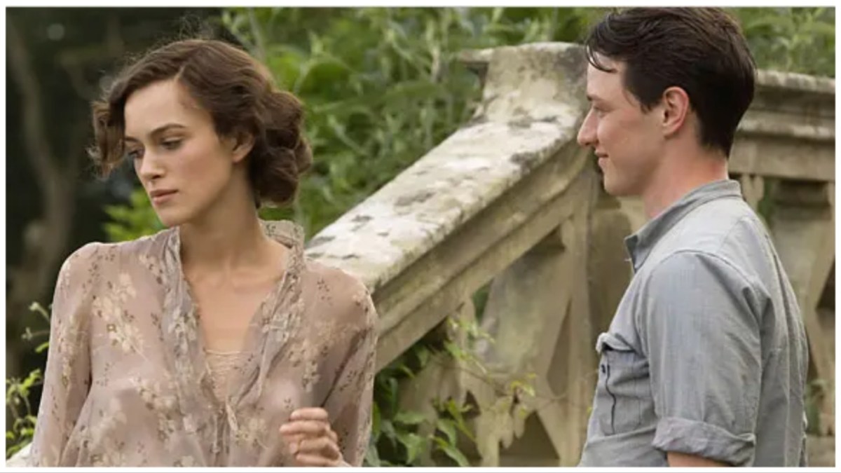 kiera knightley and james mcavoy in atonement