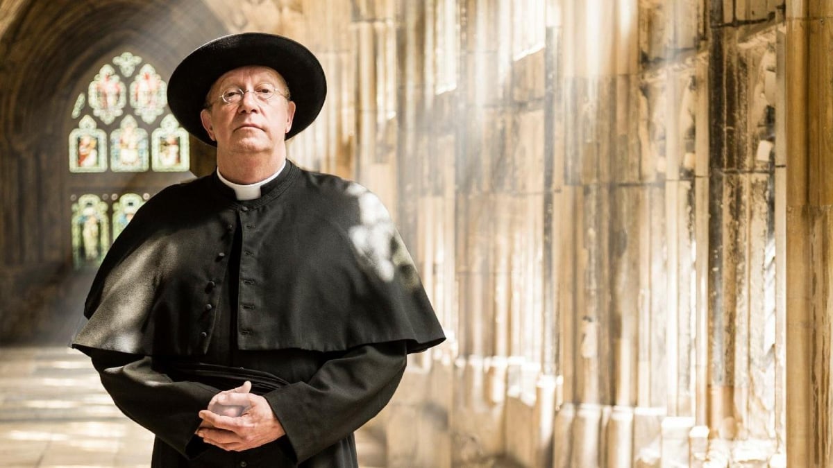 Mark Williams as Father Brown in 'Father Brown'