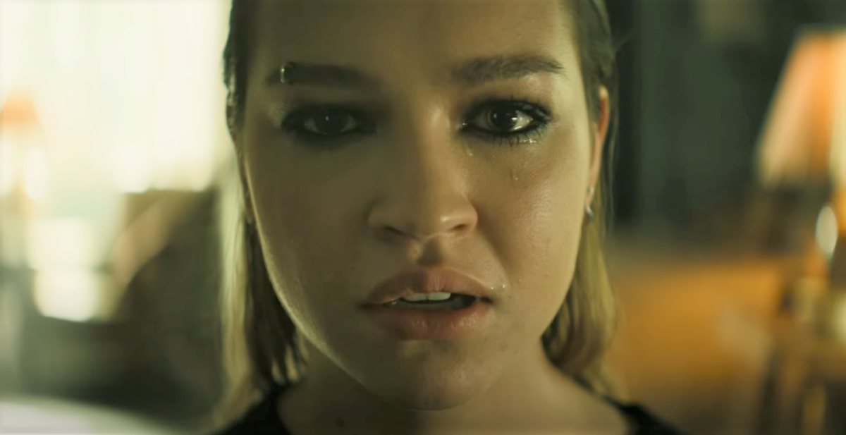 Megan Landry crying in Cruel Summer season 2
