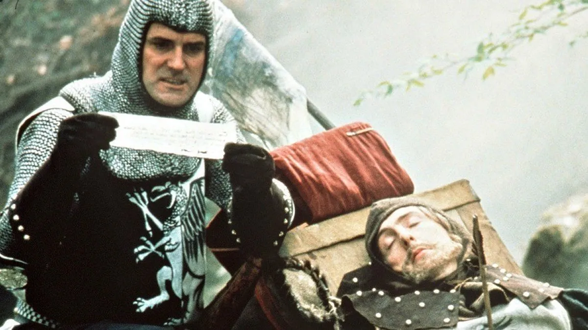 John Cleese and Eric Idle in Monty Python and the Holy Grail (Python (Monty) Pictures)