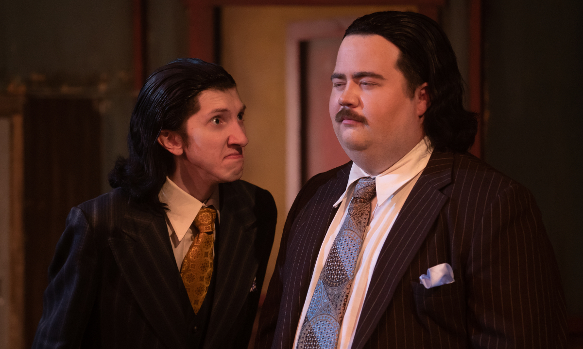 Jamie Taco (Nicholas Azarian) scowls at Scott (Paul Walter Hauser) in 'I Think You Should Leave'