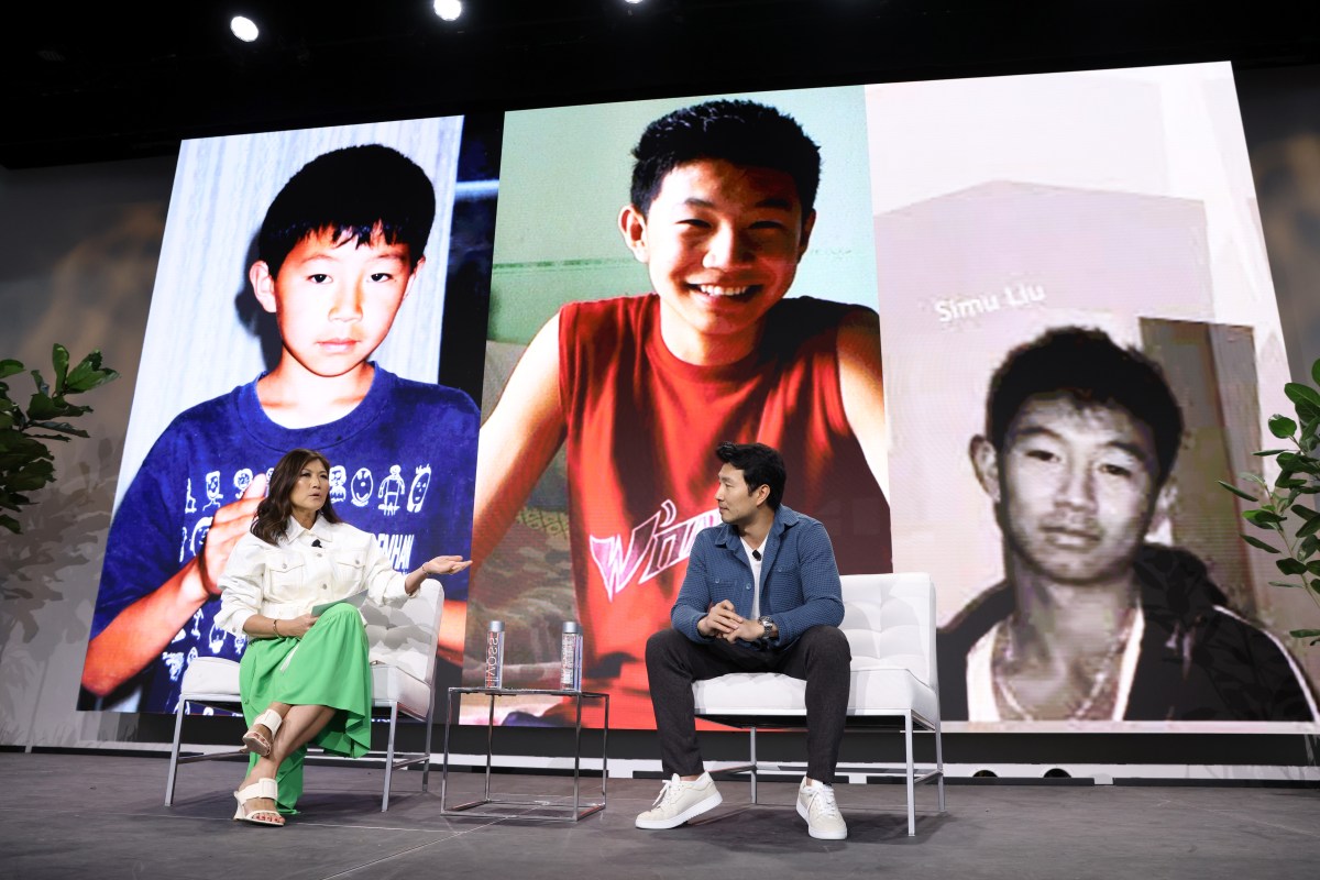 NEW YORK, NEW YORK - MAY 05: (L-R) Juju Chang and Simu Liu participate in the "Trailblazing the Way: The (Super) Hero’s Journey" discussion during the TAAF Heritage Month Summit at The Glasshouse on May 05, 2023 in New York City. (Photo by JP Yim/Getty Images for The Asian American Foundation)
