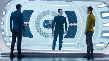 Spock, Kirk, and Khan in Star Trek: Into Darkness (via Paramount)