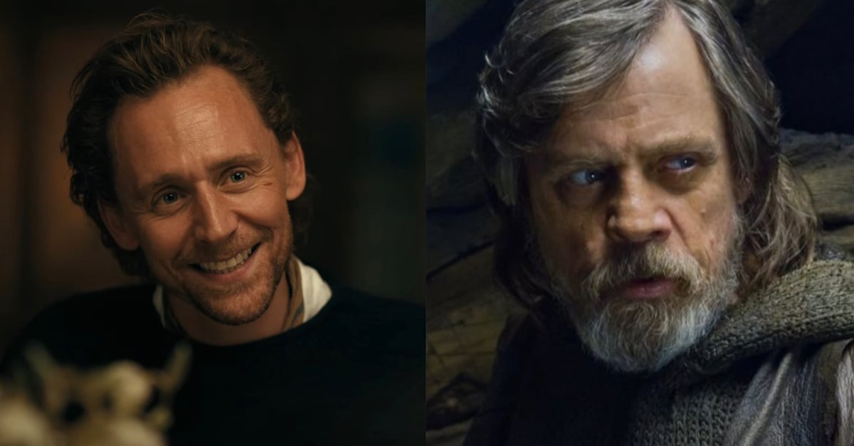 Tom Hiddleston smiles in The Essex Serpent. Mark Hamill scowls as elderly Luke Skywalker.