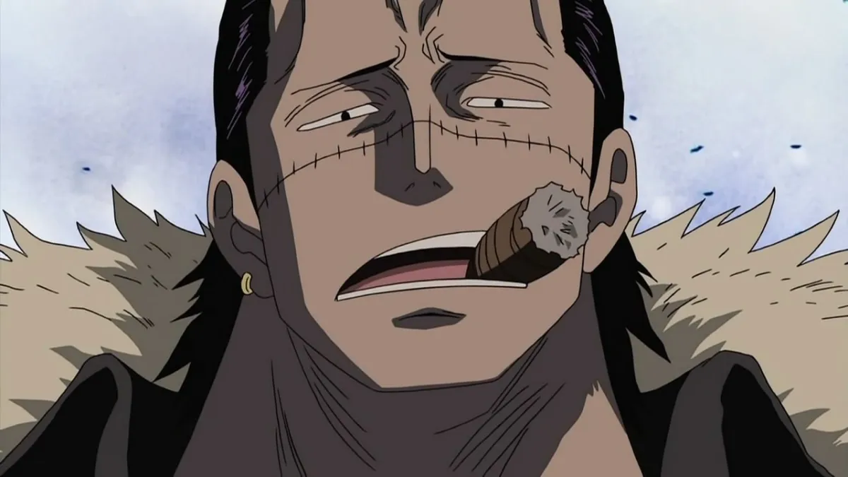 Sir Crocodile smoking a cigar in 'One Piece'
