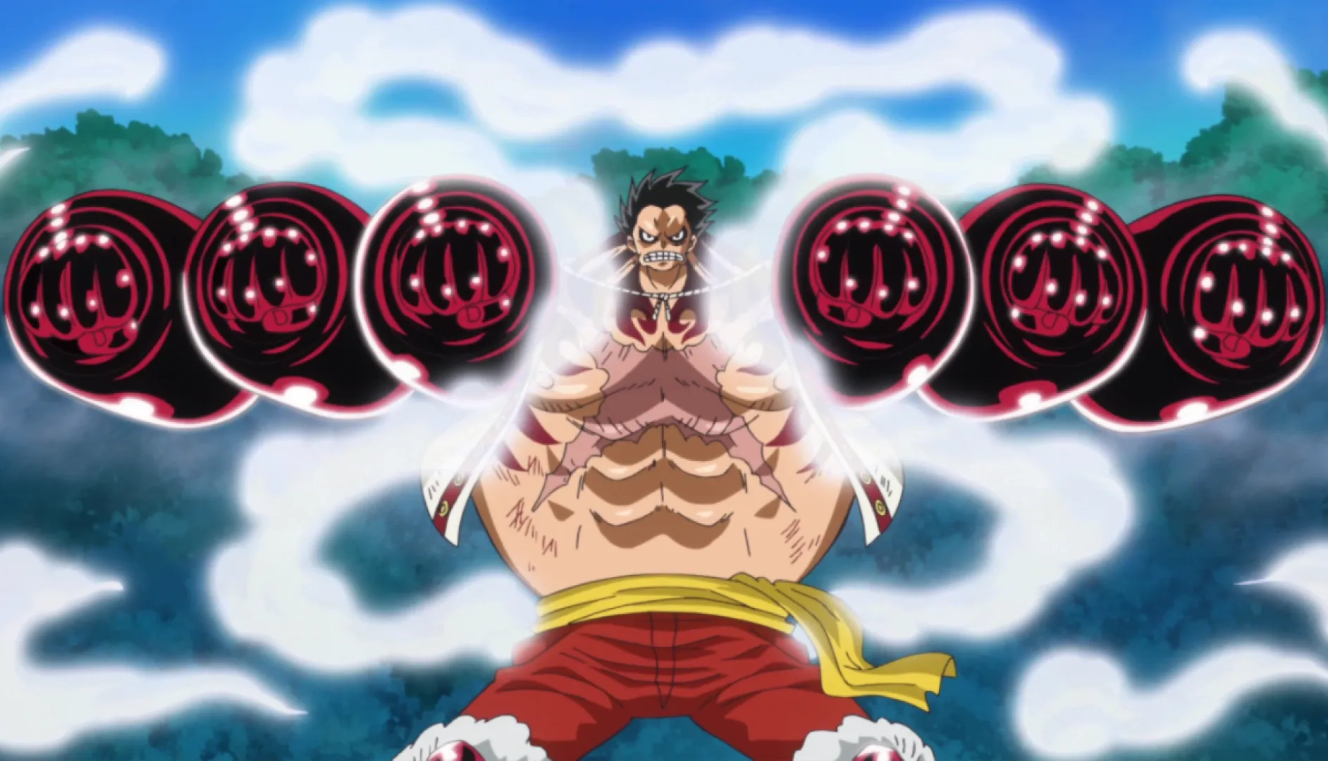 Luffy from One Piece uses Gear 4